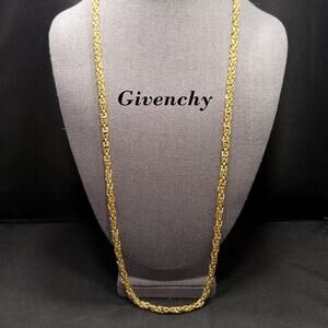 Vintage Givenchy Gold Chain Necklace Long 29.5” Signed 1980s